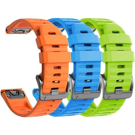 Silikonersättningsband för Garmin Fenix 6x Pro - Mjukt 26 mm band