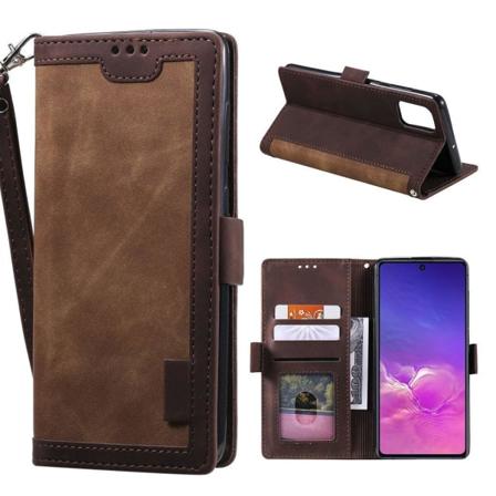 Suburbian läder Samsung Galaxy S10 Lite fodral - Brun Brun