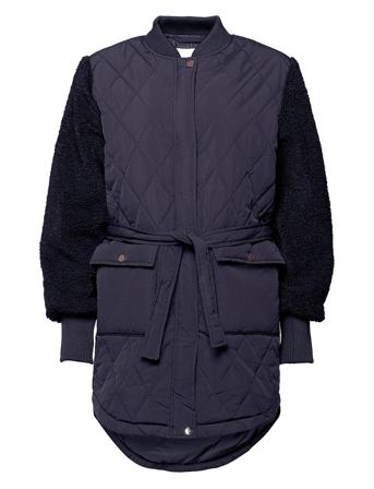 Esme Pile Jacket Solid Blue Noella