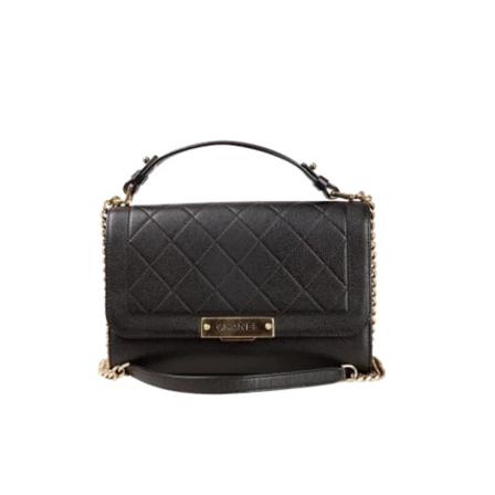 Chanel Vintage, Pre-owned Leather chanel-bags Zwart, Dames, Maat:ONE Size,voering