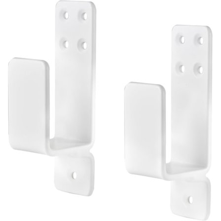 Dørbarrikadebeslag, 2 pakker Drop Open Bar Holder, 2x4 Bar Beslag Forhindrer Uautoriseret Adgang, Kulstofstål, Hvid