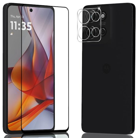 1-Pack Motorola G75 Skærmbeskyttelse & 1-Pack linsebeskyttelse - Hærdet Glas 9H - Super kvalitet 3D