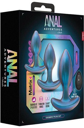 Anal Adventures Matrix Cosmos Plug Kit Värisevä anaalitappi