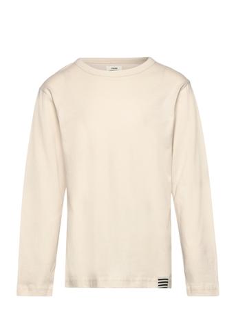 Organic Thorlino L/S Tee Fav T-shirts Long-sleeved T-shirts Creme Mads Nørgaard*Betinget Tilbud