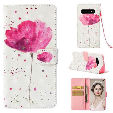 Plånboksfodral Samsung Galaxy S10 – Rosa Blomma
