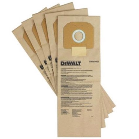 Dewalt DWV9401 Dammsugarpåse 5-pack, Maskintillbehör
