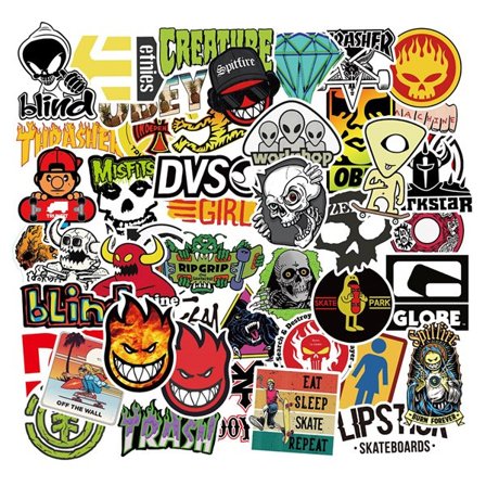 Klistermärken med Skatetema 100-pack