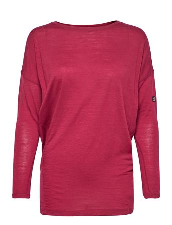 W Jp Yoga Loose Ls T-shirts & Tops Long-sleeved Rød Super.natural