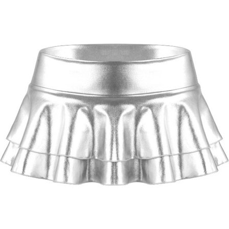 Go Go Gadget - Latex Look - Sexig Minikjol - Erotisk - Silver - Heminredning - Utrymmesbesparande