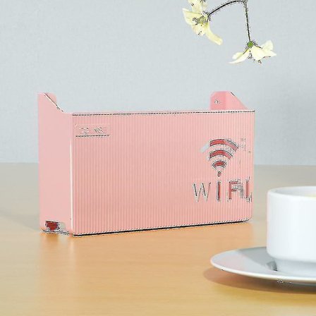 Trådløs Wifi Router Hylde Opbevaringsboks, Vægmonteret Abs Plast Organizer Box, Kabel Strøm Braket Organizer Box(hvid)