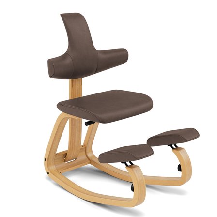 Varier Furniture Thatsit - Brown Leather - Light brown base