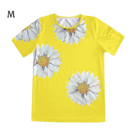 Dam T-shirt Printed Kortärmad Topp Lös Casual