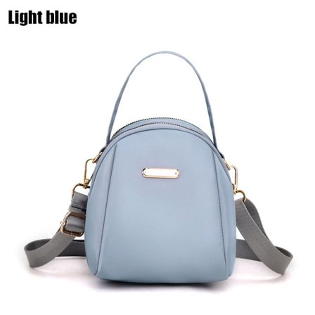 Kvinder Nylon Cloth Sling Skuldertaske Håndtasker LYSEBLÅ