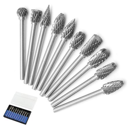 Mordely 10 st spiralborr 3mm skaft