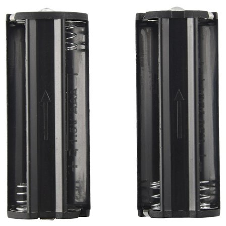 2 stk. Sort Batteriholder Til 3 X 1.5v Aaa Batterier Lommelygte