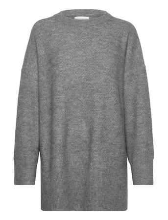 Baia Knit O-Neck Pullover Grå Moshi Moshi Mind*Betinget Tilbud