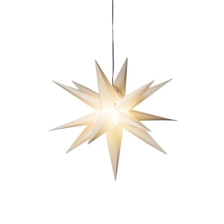 Konstsmide 5970-200 Julestjerne plast, 3D, hvit 60 cm, Belysning