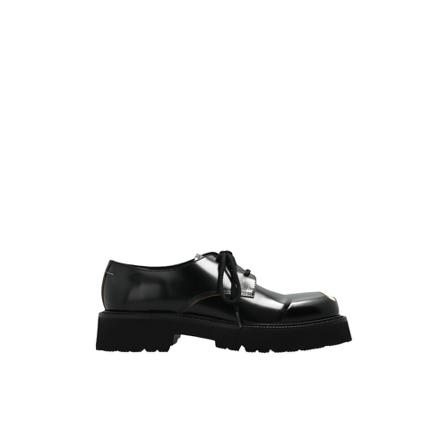 MM6 Maison Margiela Leather Derby Sko Sort, Herre, Størrelse: 43 EU
