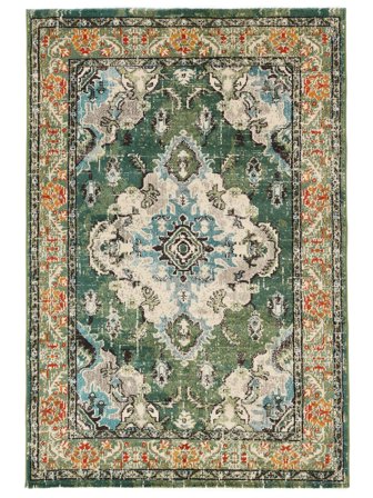 Leia 160X230 Zielony Medalionowy Dywan