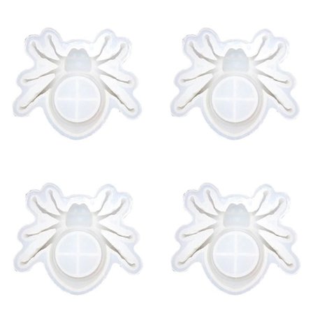 4 st Spindel Ljushållare Resin Silikonform Halloween Spindel Ljusstake Betong Cement Gipsform