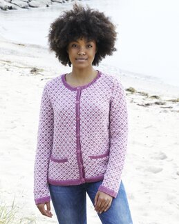 Strikkeoppskrift Kofte med lommer - Svarta Fåret