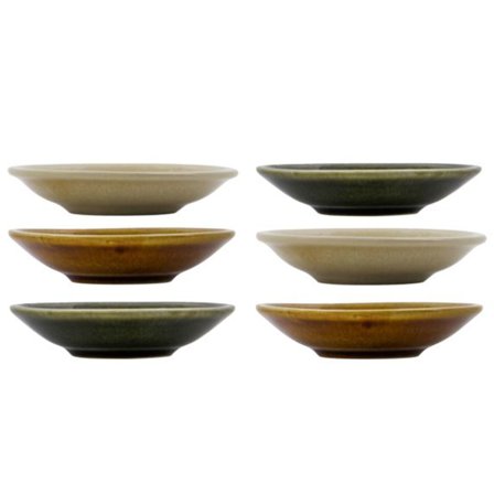 Nicolas vahé Hala skål grønn/gul/mokka 6 stk.