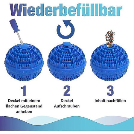 Premium Kvalitet Sett Med 2 Miljøvennlige Vaskballer Til Vaskemaskin. Naturlige Bio-Keramiske Vaskballer For Vask. Hypoallergen, Sikker, Pålitelig