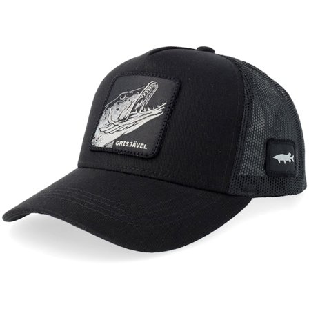 Skillfish - Zwart trucker Cap - Kids Grisjävel Black A-frame Trucker @ Hatstore