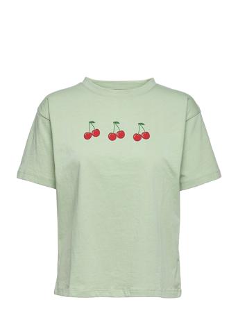 Organic T-Shirt Ss T-shirt Top Grøn Barbara Kristoffersen By Rosemunde