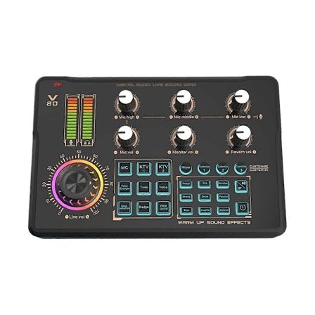 Profesjonelt Live Lydkort Mikser med DJ-effekter Stemmeskifter, og BT Trådløst Lydgrensesnitt fo