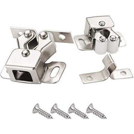 10-pakning dørhåndtak med dobbel kulelager for skap, skap, skap, hasper, hjemmemøbeldørlås, skap, sølv