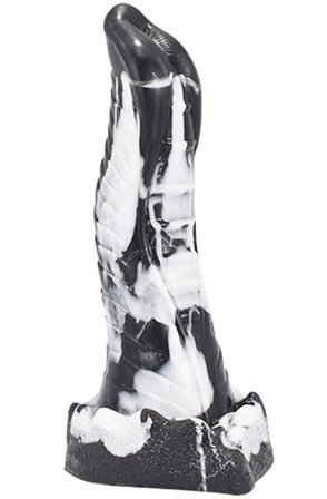 Lizard Dildo Schwarz-Weiß 23 cm