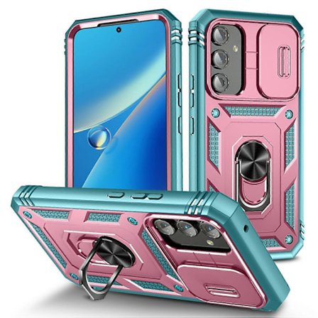 Til Samsung Galaxy A54 5G PC TPU Cover Støtteben Stødsikkert Cover med Kort Slot, Linsebeskyttelse