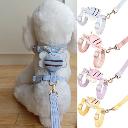 Seler til kæledyr Snorsæt Seler Blød Justerbar Udendørs Gang Anti-tabt Hvalpe Kat Snor