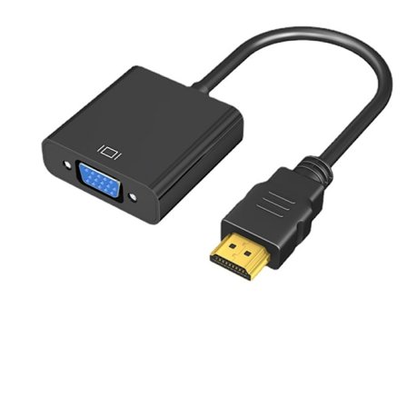HDMI til VGA Adapter Han til Hun Konverter Adapter 1080P til Tablet PC Laptop Sort