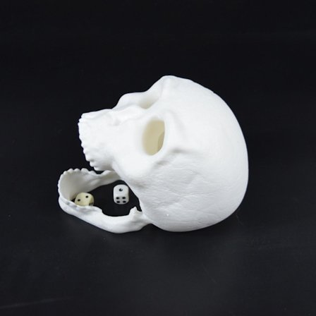 Skalle tärningstorn turbaserat spel/dekorationsskelett