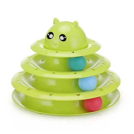 Katte Leke 3/4 Nivåer Tårnbane Katteleker Interaktiv Katte Intelligens Trening Moro Brett Katte Tårn Kjæledyrprodukter Katte Tunnel (Stil 1)