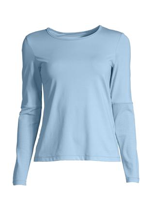 Casall Essential Mesh Detail Long Sleeve Sky Blue 40, Tøj & Bolig, Træningstøj, Træningsbluser