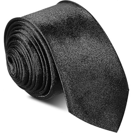 Ensfarget Slips Herre Formell Slips Svart Lang Smal Slips For Acsergery Menn Svart Smal Gave