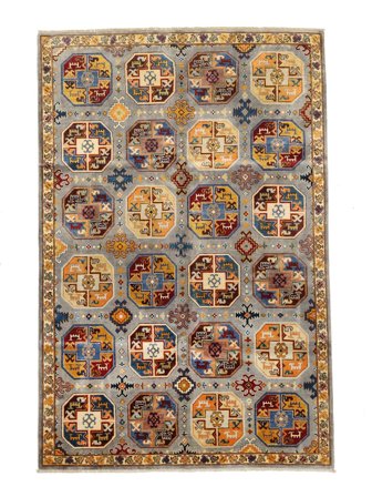 Kazak Fine Rug Oriental Brown/Dark Grey (Wool, Afghanistan)