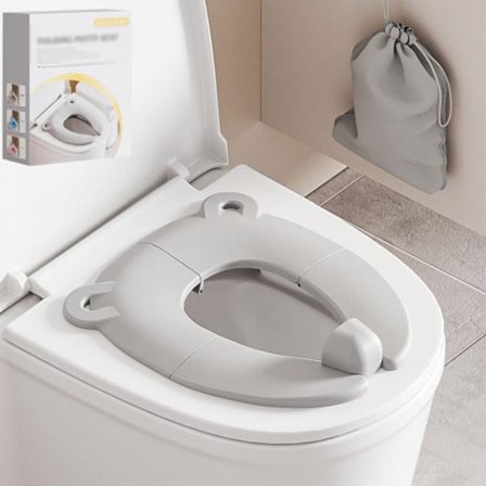 Bærbart Barnevennlig Toalettsete, Dyreformet Sammenleggbar Pottetreningspute med Solid Sklisikkert Grep, Lett å Rengjøre Design for H