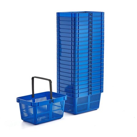 Shopping basket, 27 L, blue, 22-pack