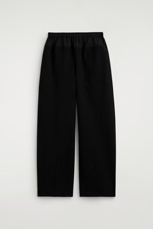 COS Femme Pantalon En Jersey À Panneaux De Popeline in Noir