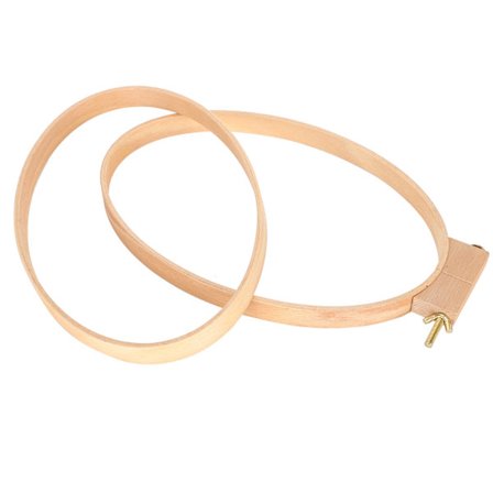 Broderi Hulahop Ramme Vertikal Oval Bred Træ Håndværk Desktop DIY Korssting Tilbehør