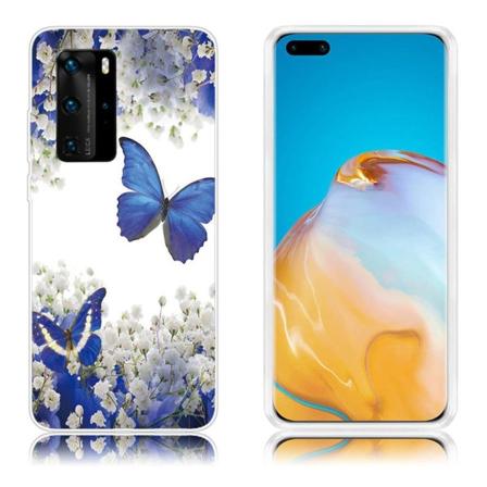 Deco Huawei P40 Pro kuoret - Sininen Perhonen Multicolor