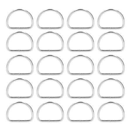 20 st 4x40x30mm Elektropläterade Metall D-ringar Enkel Montering Robust Färgbeständig Yta