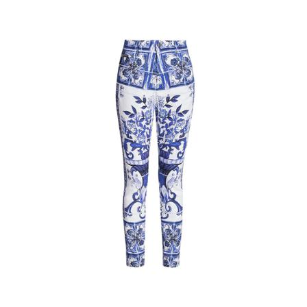 Dolce & Gabbana Grace patterned jeans blå, Dam, Dam, Storlek: M