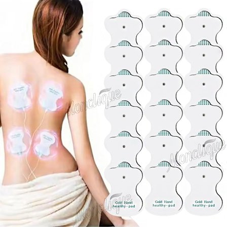 10 STK-Elektrodepatch for Fysioterapi Moxibustion Selvklebende Gel Elektrisk Muskelstimulator Erstatning Punktering Akupunktur