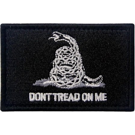 Don't Tread On Me Taktisk Moral Patch - Vit & Svart