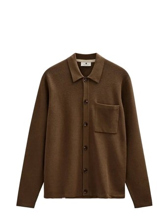 Anerkjendt Aksvend Needle Rib Knit Cardigan - Brown - XXL